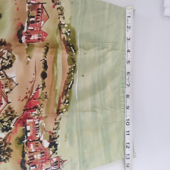 NEW YORK CITY DESIGN CO PETITE Green Arty Skirt size 2P - Picture 4 of 8